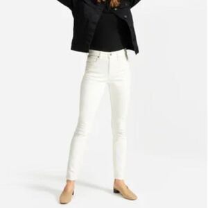 NWT EVERLANE High Rise Skinny Jean White Size 27 Ankle